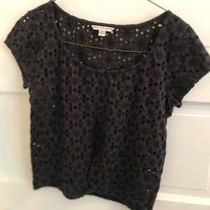 American Eagle Knot tied See Through Crop top